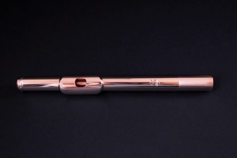 cabeza de flauta de oro rosa Brannen de 14 k